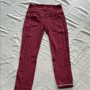 Lululemon garnet “all the right places HR crop 23”” Leggings